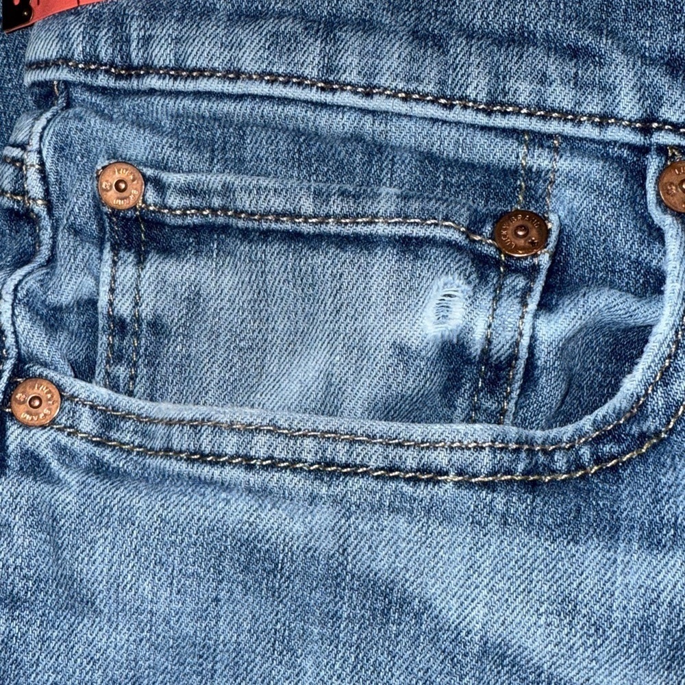 Lucky Brand Men’s Straight Blue Jeans Size 31x32 - Picture 4 of 12